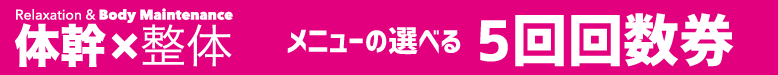 メニューの選べる5回回数券